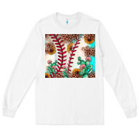 White baseball leopard turquoise cactus sunflower Long Sleeve Tee - JahusDesignShop