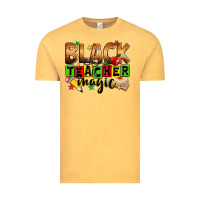 Vintage Mustard Black Teacher magic juneteenth Vintage Tee - Zillion Design Studio
