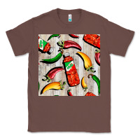 Chestnut mexican chili and pepper seamless pattern Classic Tee - BundleAndBundleShop