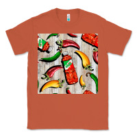 Copper mexican chili and pepper seamless pattern Classic Tee - BundleAndBundleShop