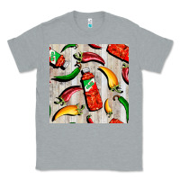 Heather Grey mexican chili and pepper seamless pattern Classic Tee - BundleAndBundleShop