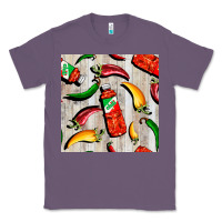 Lavender mexican chili and pepper seamless pattern Classic Tee - BundleAndBundleShop