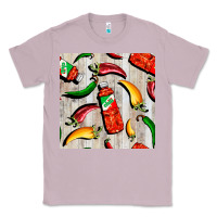 Lilac mexican chili and pepper seamless pattern Classic Tee - BundleAndBundleShop