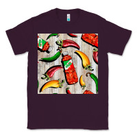 Plum mexican chili and pepper seamless pattern Classic Tee - BundleAndBundleShop