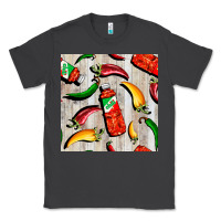 Smoke mexican chili and pepper seamless pattern Classic Tee - BundleAndBundleShop