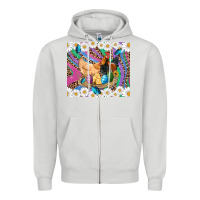 Dove Grey easter farm chicken chick rooster daisys butterfly sunflower eggs glit Zipper Hoodie - Artiststas