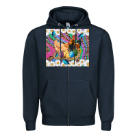 Navy easter farm chicken chick rooster daisys butterfly sunflower eggs glit Zipper Hoodie - Artiststas