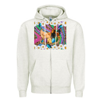 Oatmeal Heather easter farm chicken chick rooster daisys butterfly sunflower eggs glit Zipper Hoodie - Artiststas
