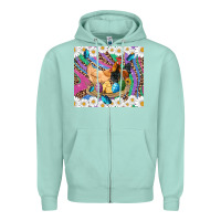 Seafoam easter farm chicken chick rooster daisys butterfly sunflower eggs glit Zipper Hoodie - Artiststas