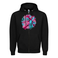Black v.d gemstone's patches Zipper Hoodie - AdoDesignShop