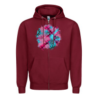 Burgundy v.d gemstone's patches Zipper Hoodie - AdoDesignShop