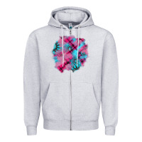 Heather Grey v.d gemstone's patches Zipper Hoodie - AdoDesignShop