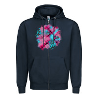 Navy v.d gemstone's patches Zipper Hoodie - AdoDesignShop