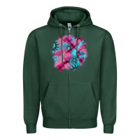 Sports Green v.d gemstone's patches Zipper Hoodie - AdoDesignShop