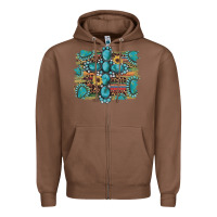 Chestnut western gemstone cross sunflowers serape leopard glitter Zipper Hoodie - Artiststas