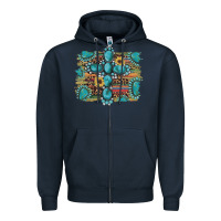 Navy western gemstone cross sunflowers serape leopard glitter Zipper Hoodie - Artiststas