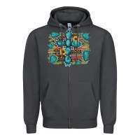 Smoke western gemstone cross sunflowers serape leopard glitter Zipper Hoodie - Artiststas