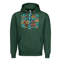 Sports Green western gemstone cross sunflowers serape leopard glitter Zipper Hoodie - Artiststas