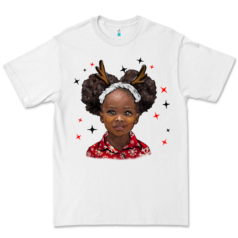 Christmas African Girl Premium Tee by BarkalooDesign | Teevron