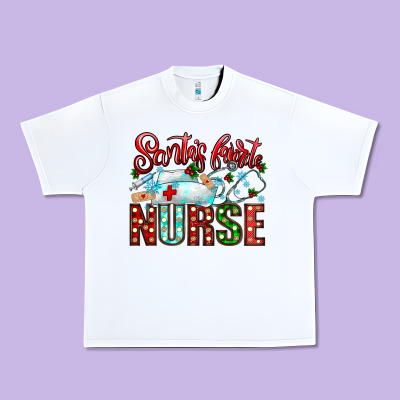 Santa Is Favorite Nurse Urban Heavy Tee Designed By Cowhidedigitalart