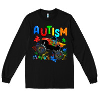 Black autism crusher Long Sleeve Tee - AdoDesignShop
