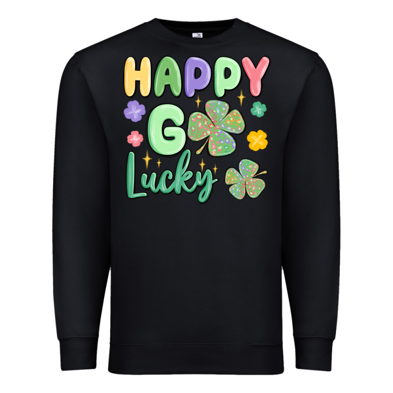 Happy Go Lucky Premium Sweatshirt by MaliasSmallBusiness | Teevron