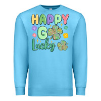 Ocean Blue happy go lucky Premium Sweatshirt - MaliasSmallBusiness