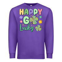 Purple happy go lucky Premium Sweatshirt - MaliasSmallBusiness