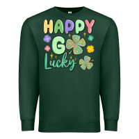 Sports Green happy go lucky Premium Sweatshirt - MaliasSmallBusiness