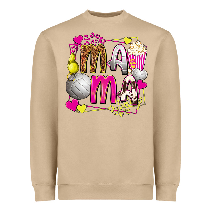 Mama Volleyball With Popcorn Heavyweight Sweatshirt by texasbilliewilder | Teevron