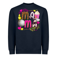 Navy mama volleyball with popcorn Heavyweight Sweatshirt - texasbilliewilder