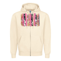 Sandshell v.d cow and lotus brushstrock Zipper Hoodie - AdoDesignShop