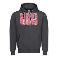 Smoke v.d cow and lotus brushstrock Zipper Hoodie - AdoDesignShop