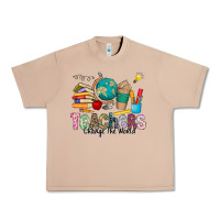 Burro Teachers Change The World Urban Heavy Tee - CowhideDigitalArt