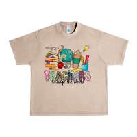 French Oak Teachers Change The World Urban Heavy Tee - CowhideDigitalArt