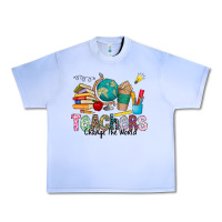 Grape Ice Teachers Change The World Urban Heavy Tee - CowhideDigitalArt
