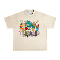 Sandshell Teachers Change The World Urban Heavy Tee - CowhideDigitalArt