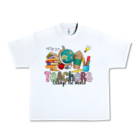 White Teachers Change The World Urban Heavy Tee - CowhideDigitalArt