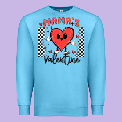 Mama's Valentine Premium Sweatshirt Designed By Maliassmallbusiness