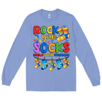 Colony Blue rock your  world down syndrome Long Sleeve Tee - Artiststas