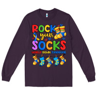 Plum rock your  world down syndrome Long Sleeve Tee - Artiststas