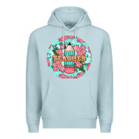 Blue Mist teacher floral pencil round earring Premium Hoodie - BundleAndBundleShop
