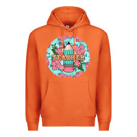 Carrot teacher floral pencil round earring Premium Hoodie - BundleAndBundleShop