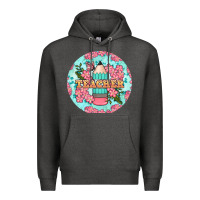 Charcoal Heather teacher floral pencil round earring Premium Hoodie - BundleAndBundleShop