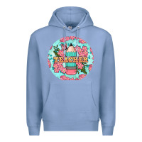 Colony Blue teacher floral pencil round earring Premium Hoodie - BundleAndBundleShop