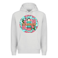 Dove Grey teacher floral pencil round earring Premium Hoodie - BundleAndBundleShop