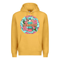 Mustard teacher floral pencil round earring Premium Hoodie - BundleAndBundleShop