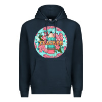 Navy teacher floral pencil round earring Premium Hoodie - BundleAndBundleShop