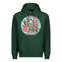 Sports Green teacher floral pencil round earring Premium Hoodie - BundleAndBundleShop