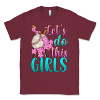 Burgundy let's do this girls baseball Classic Tee - BundleAndBundleShop